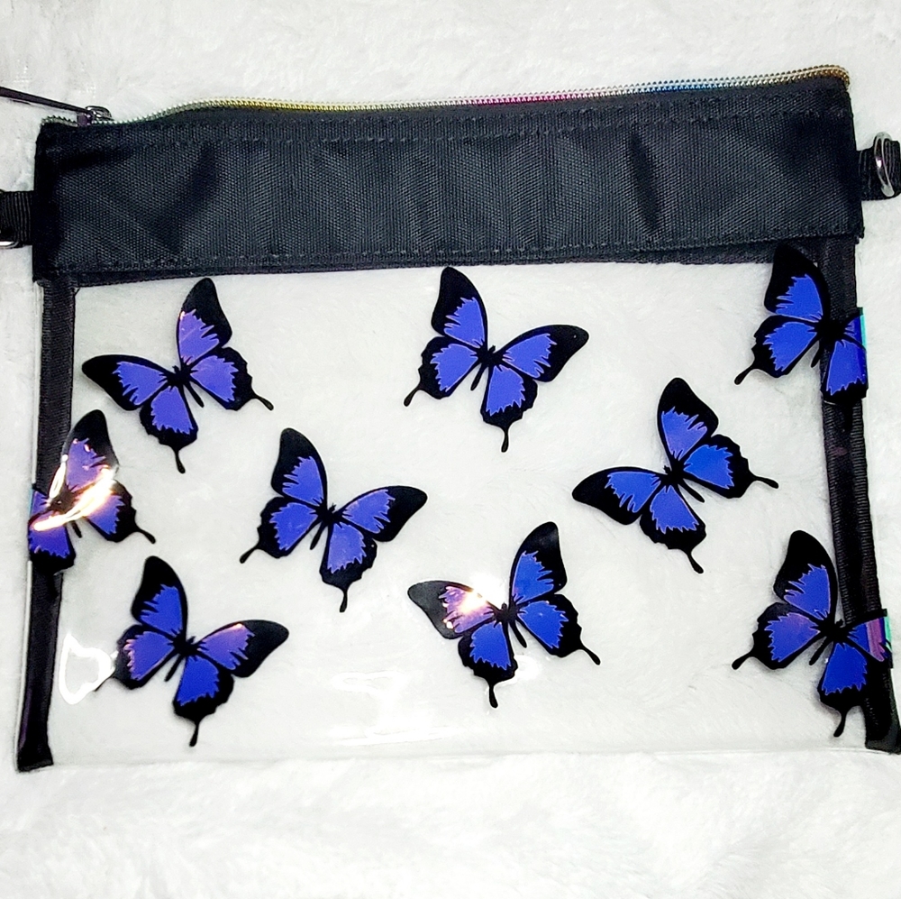 Holographic butterflies crossbody bag